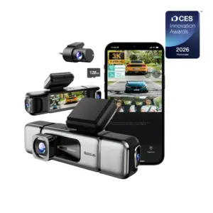 Botslab G980H Pro 4 Channel Dash Cam, 3K Front + 1080P Rear + Dual 1080P Side Cameras, 560° Full Coverage with ADAS, Night Vision, 24/7 Parking Mode, Sony Sensor, 3.18" Touch Screen, 5.8GHz WiFi, Built-in GPS, 128GB SD Card Included